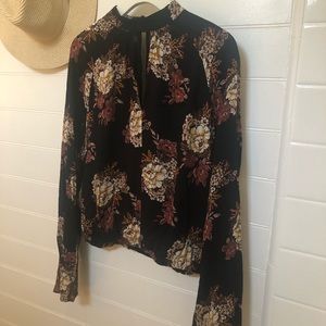 Floral Bell Sleeve Blouse